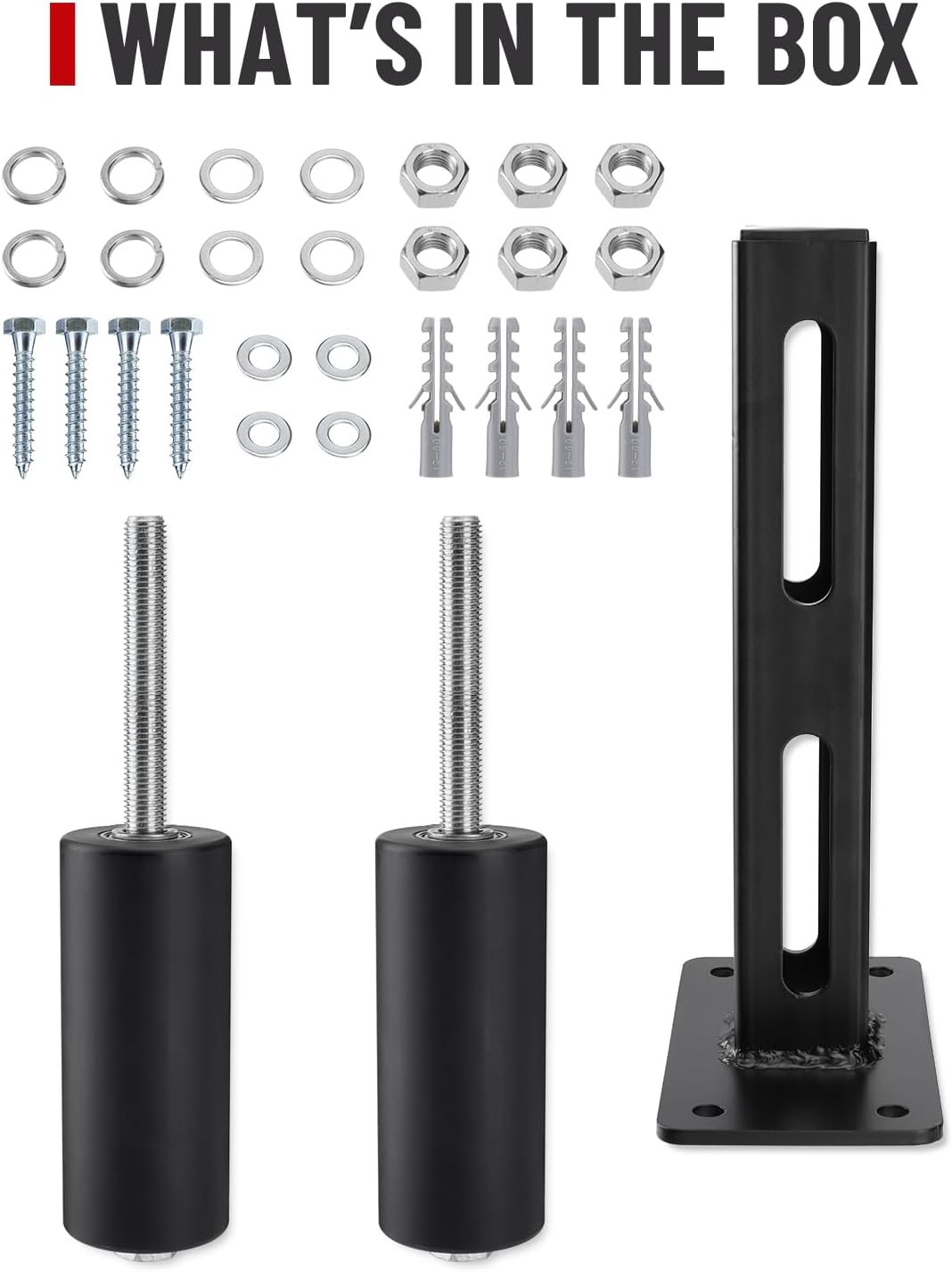 Venussar Rodillos de guía de puerta deslizante ajustables de 6 pulgadas  Guía de rodillos de puerta con montaje de acero de aleación pesada,