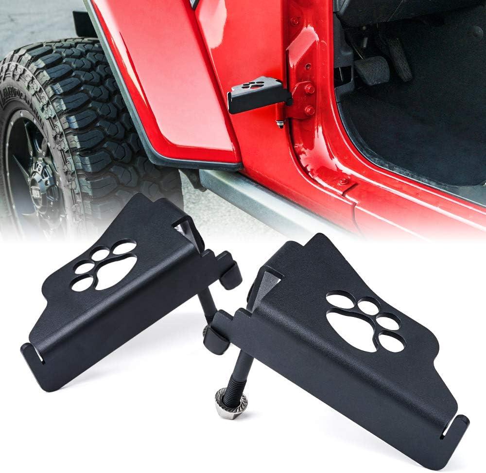 Xprite Estribos de acero de metal para puerta delantera, pedales de reposapiés para Jeep Wrangler JL JLU 2018-2021, 1 par