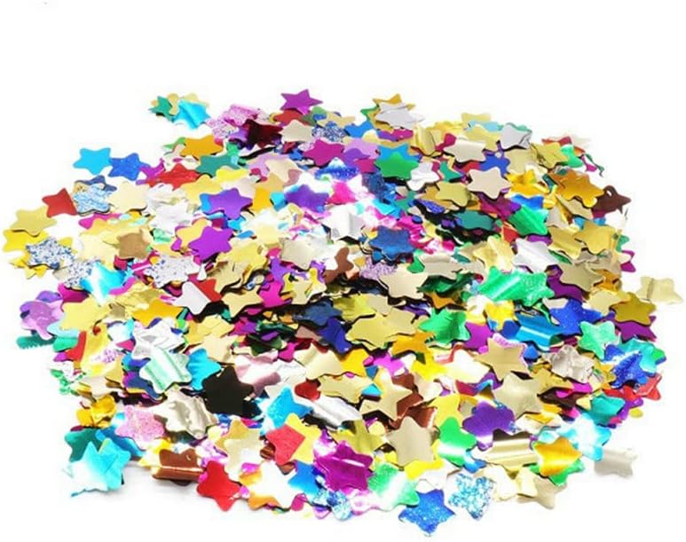 HIPIHOM 5000 lentejuelas de confeti con purpurina multicolor para bodas, fiestas de cumpleaños, Navidad, decoración de mesa, manualidades, 0.6