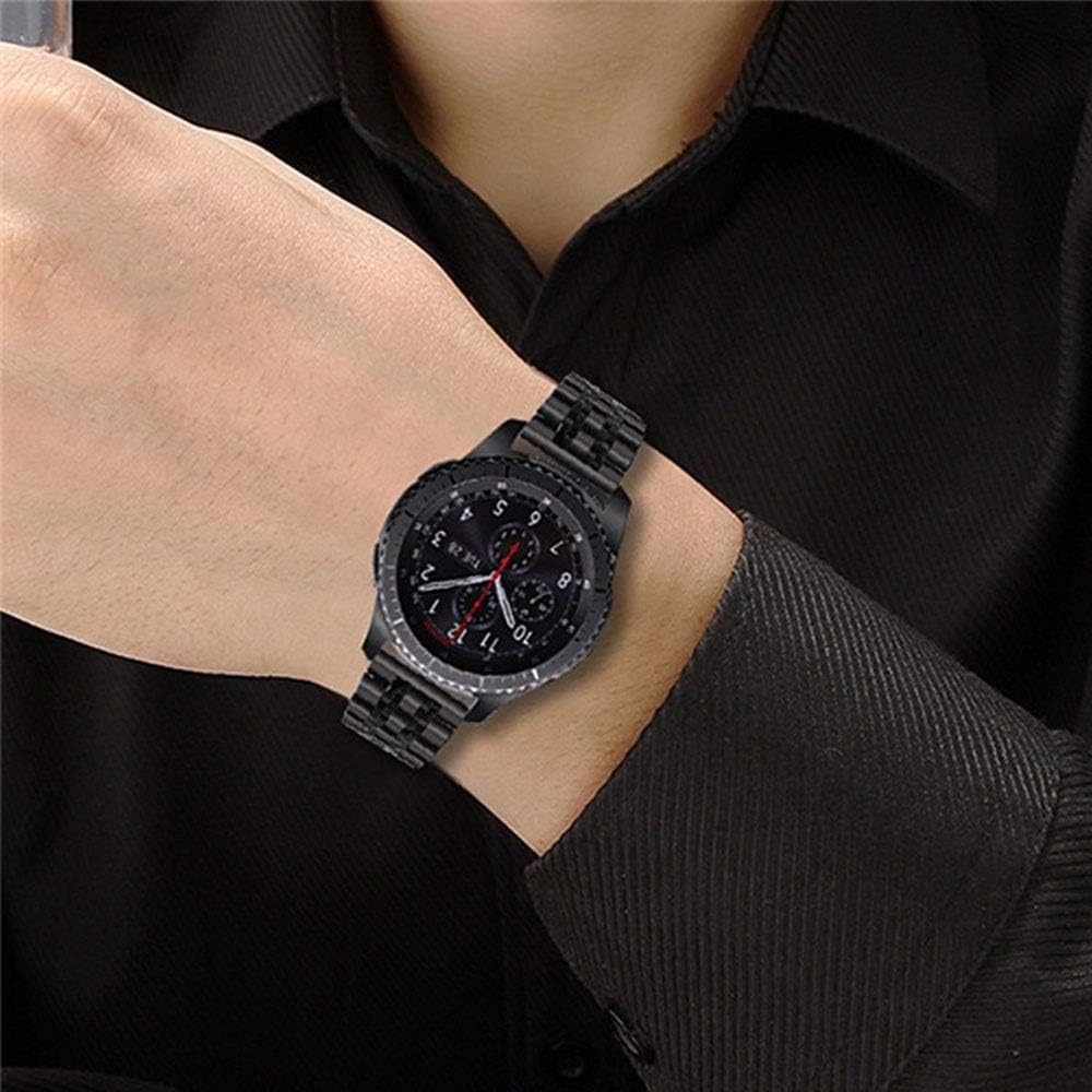 Correa compatible con Galaxy Watch de 1.81 pulgadas  Galaxy 3 de 1.77 pulgadas, 0.87 pulgadas, correa de repuesto de metal de acero inoxidable