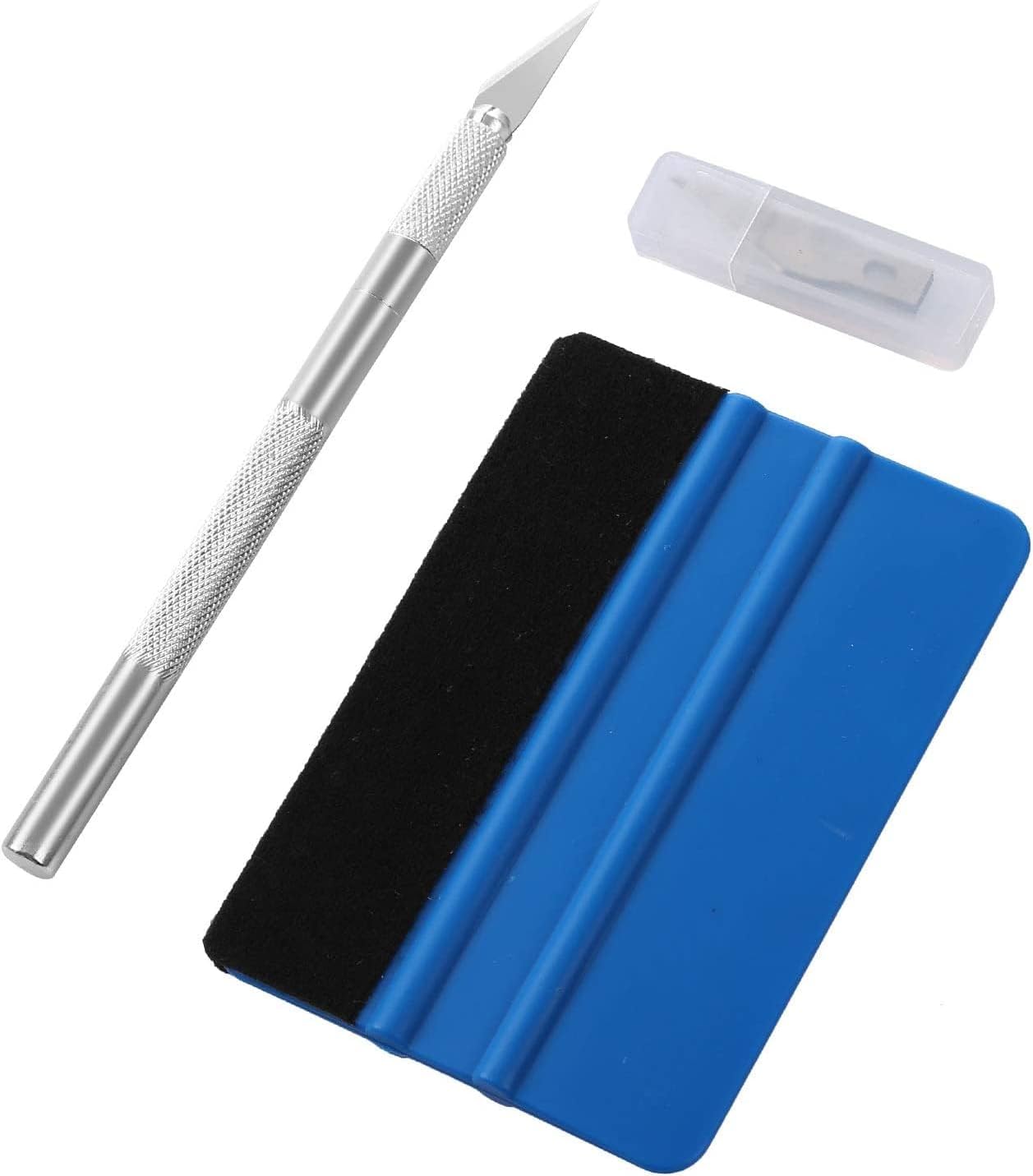 Herramientas de tintado de película para ventana de automóvil, kit de envoltura de vinilo, juego de tinte de ventana precortadoautomático,