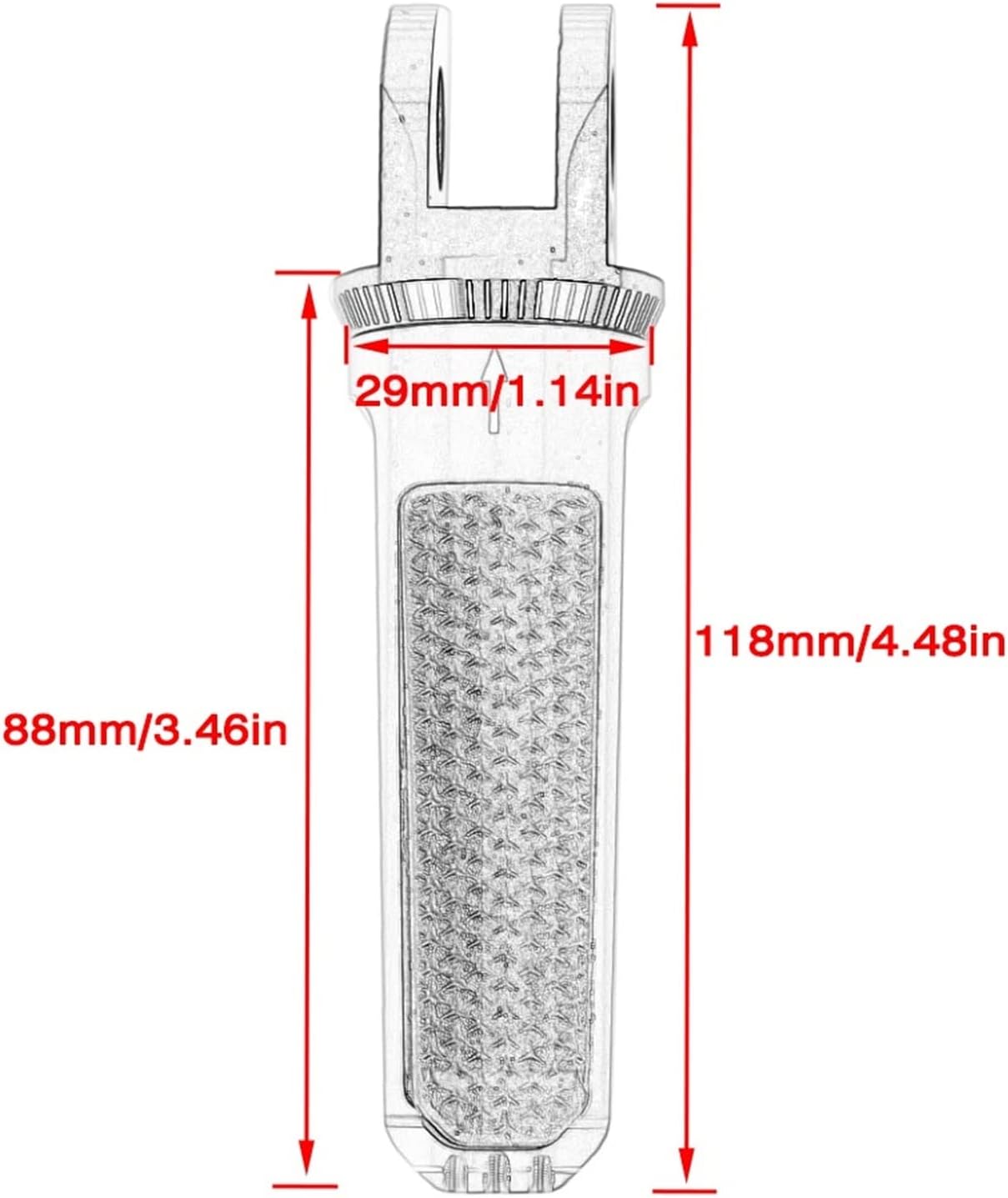 Footpeg Motorcycle Front Rider Foot Pegs Pedals Footrests For Kawasaki VERSYS 1000 2012-2019 2018 2017 2016 2015 2014 2013 Z250SL 2015-2016 (Color