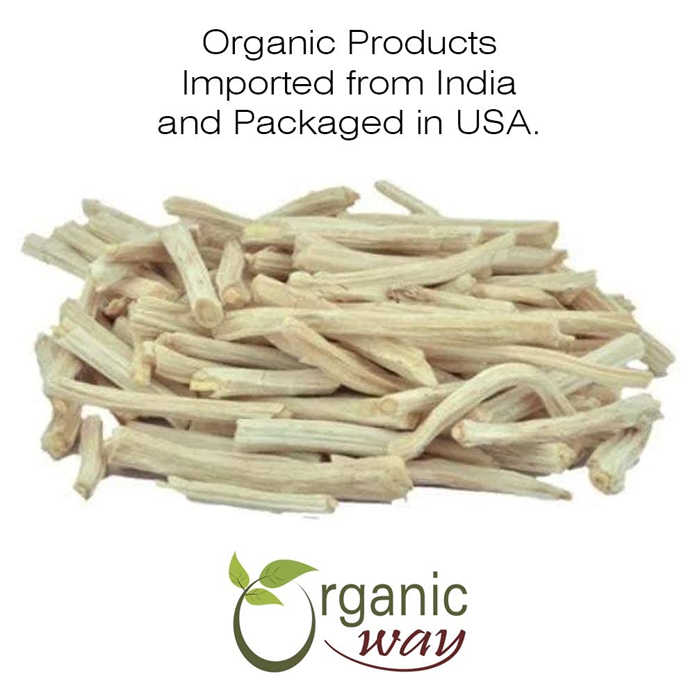 Organic Way Shatavari seco cortado y tamizado (espárragos racemosus) – Certificado orgánico y kosher  Crudo, vegano, sin OMG y sin gluten