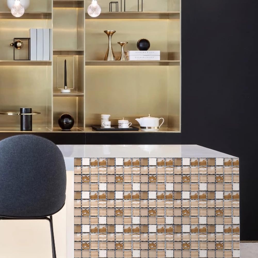10 hojas de azulejos impermeables para despegar y pegar, para cocina, azulejos estilo mosaico mexicano de Talavera, azulejos autoadhesivos, azulejos