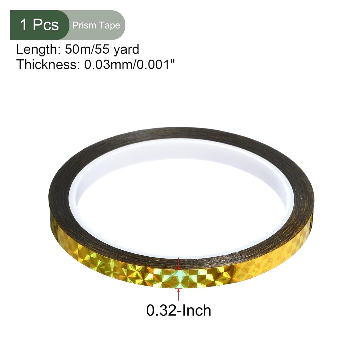 YOKIVE Cinta de prisma, cintas decorativas holográficas reflectantes autoadhesivas, ideal para proyectos de manualidades, arte de bricolaje, hogar,