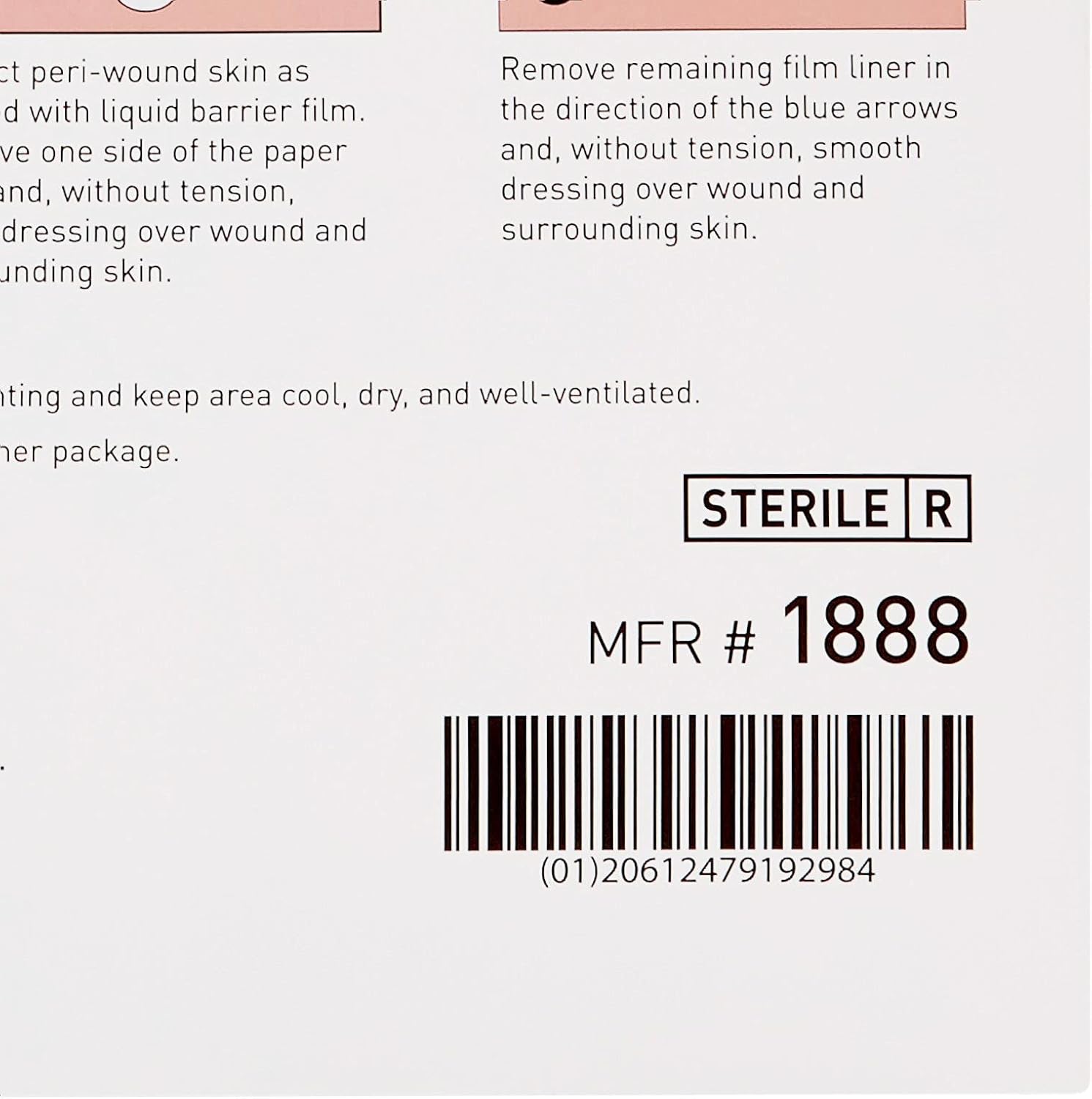 McKesson Apósito hidrocoloide, estéril, sacro, respaldo de película, 6 in x 7 in, 5 unidades, 1 paquete