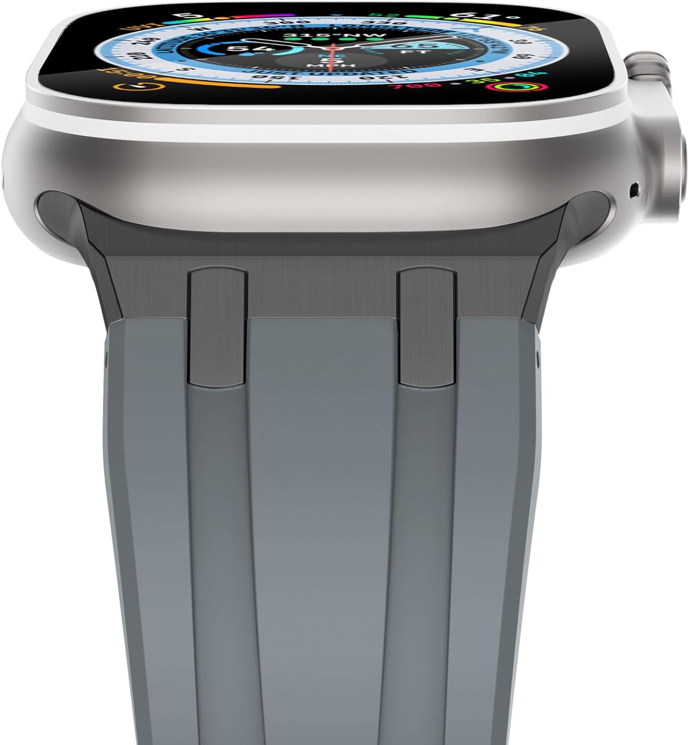 NewWays Apple Watch Ultra Band 1.929 in 1.772 in 1.732 in 1.654 in Hombre, AP Wide Sport – Adaptador de acero inoxidable para iWatch Series 8, 7, 6,