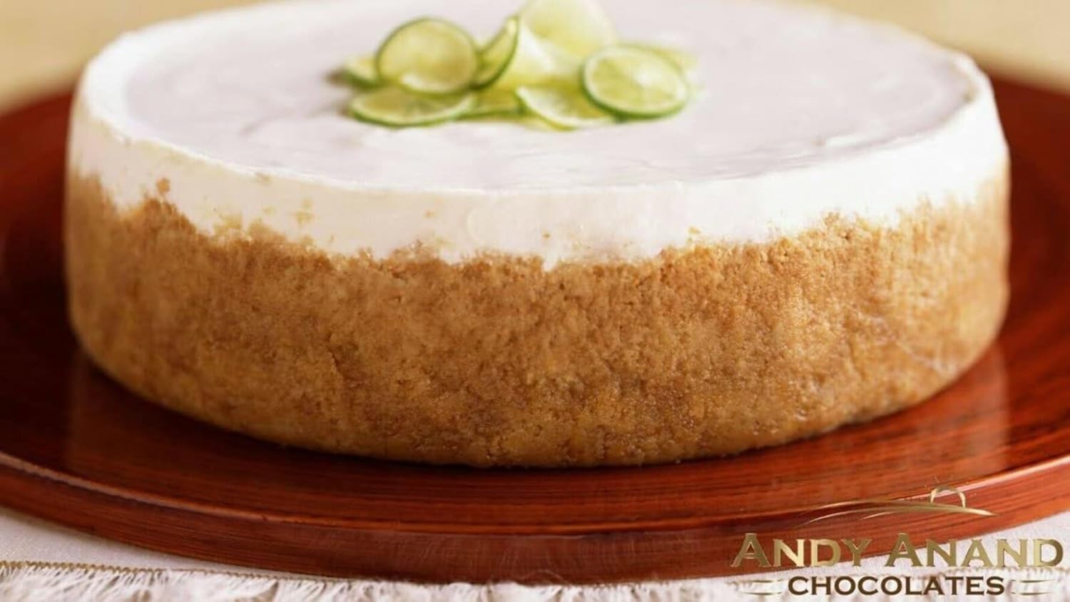 Andy Anand’s Tangy Sugar Free Key Cheesecake de lima de 9 pulgadas recién hecho para panadería, caja de regalo y tarjeta de felicitación, gran idea