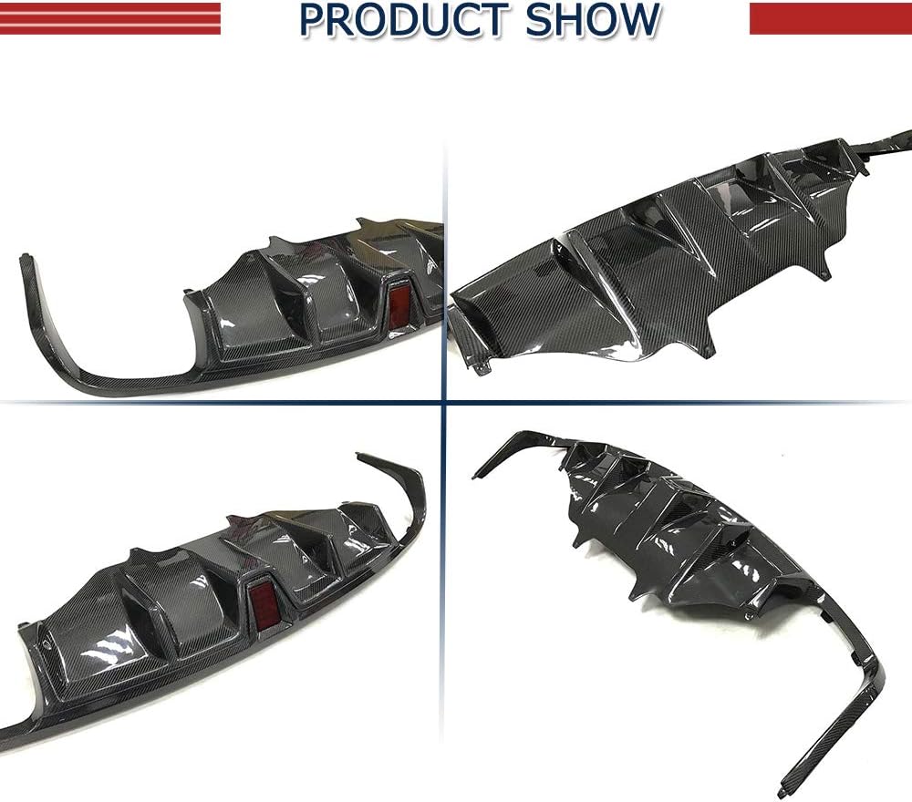 Difusor trasero de fibra de carbono para Porsche Macan Sport Utility 2014-2020, cubierta de parachoques, alerón de labio inferior, protector de