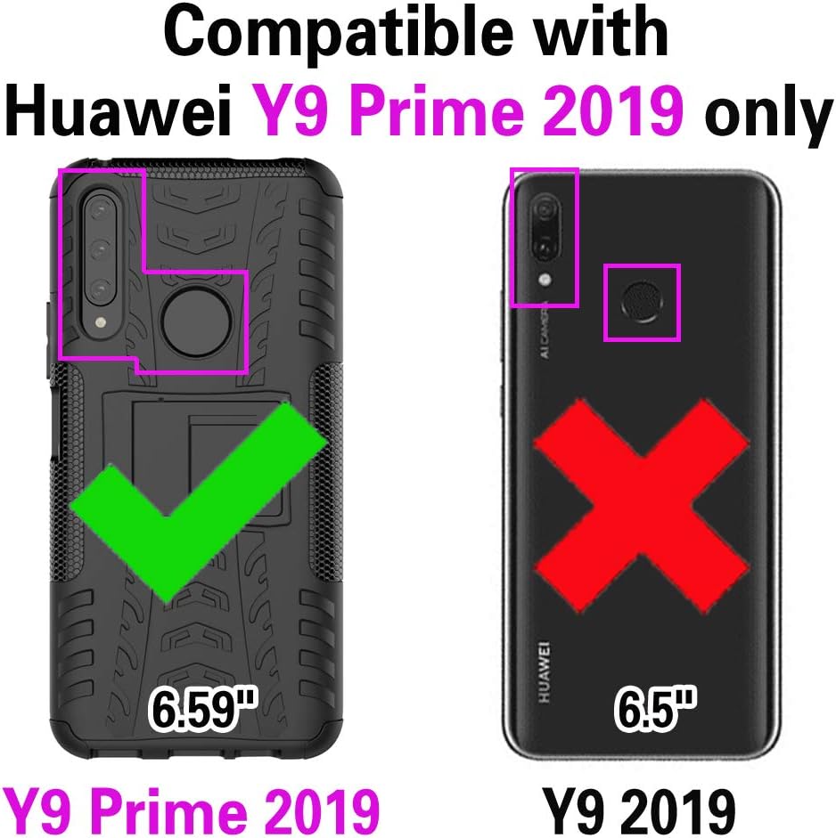 Asuwish Funda compatible con Huawei Y9 Prime 2019Honor 9XP Smart Z y protector de pantalla de vidrio templado, accesorios de celda, soporte de