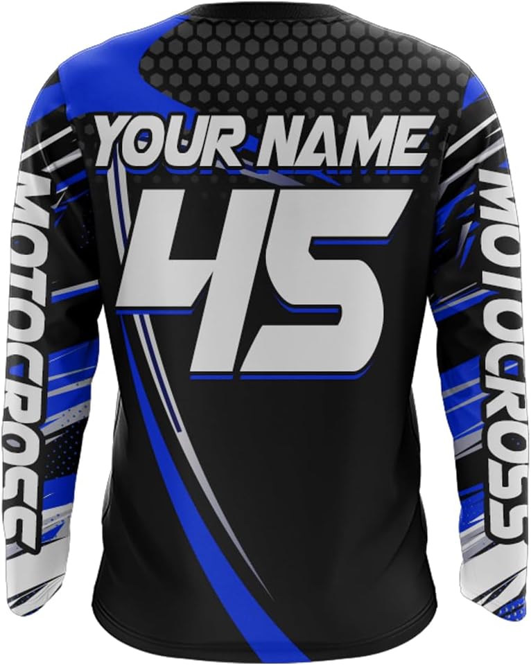 Motocross Racing Jersey UPF30+ Youth Motorcycle Shirt MX Racing Dirt Bike Jersey Off-Road Shirt Kid Men Women XM173