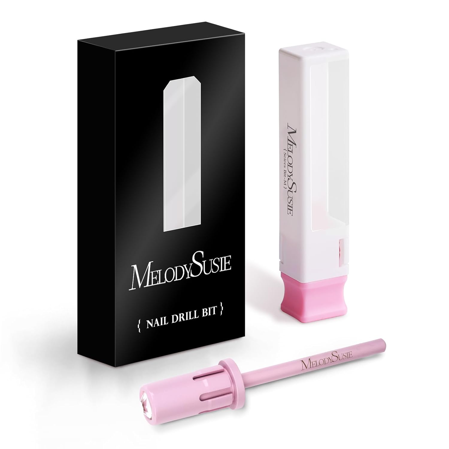 MelodySusie Broca de mandril superior de cristal para uñas, brocas de uñas fáciles de quitar para bandas de lijado, adecuadas para uñas acrílicas,