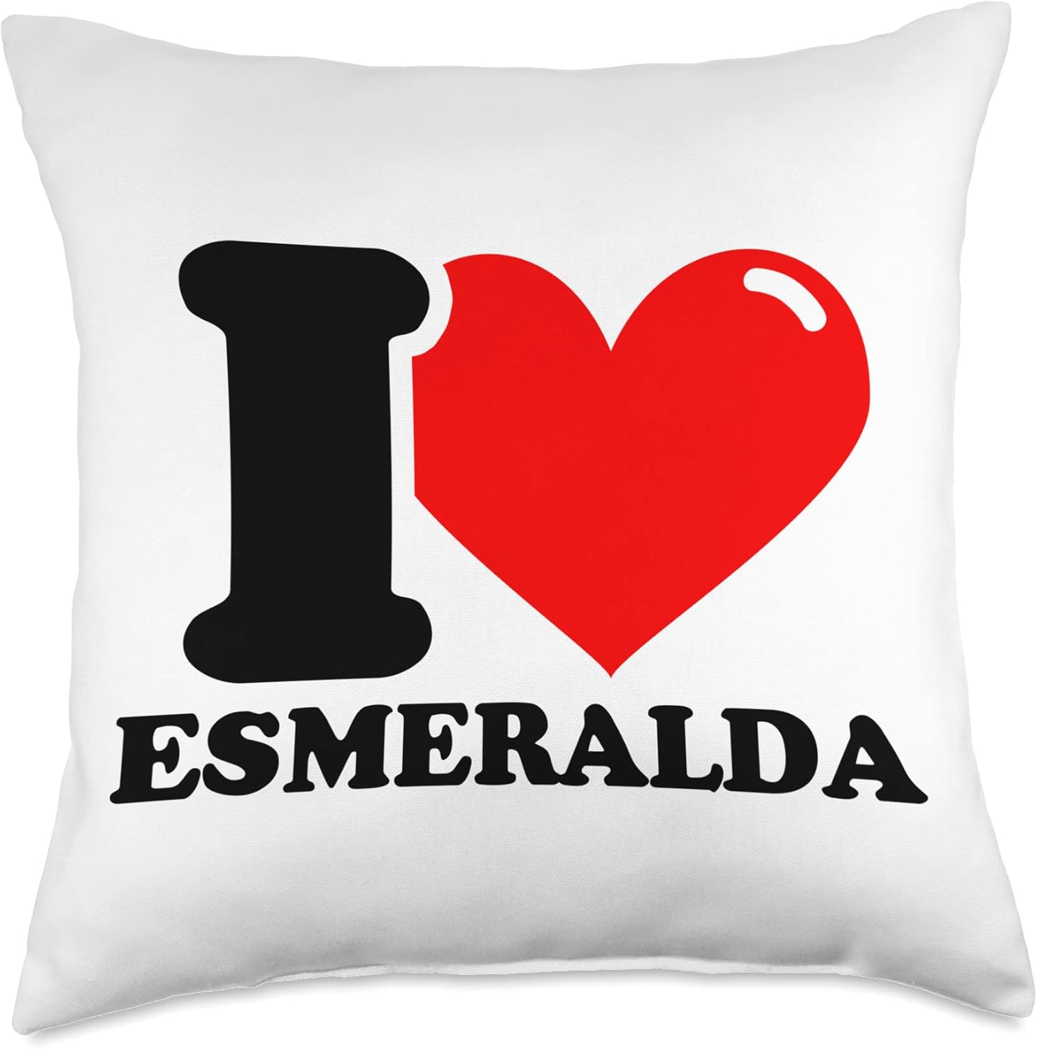 I Love Esmeralda Throw Pillow, 18×18, Multicolor