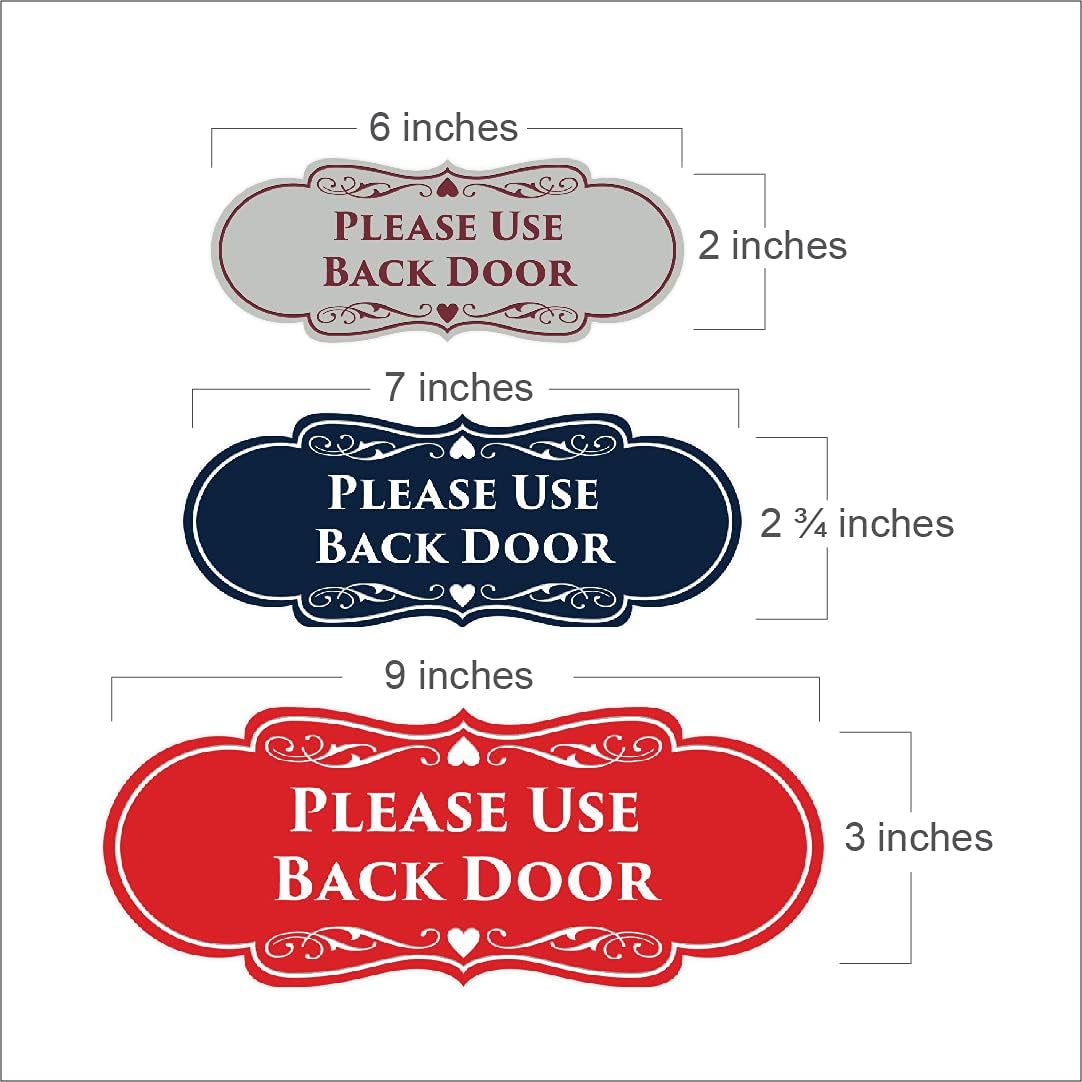Signs ByLITA Designer Please Use – Puerta trasera (negro) – Pequeño, 1 paquete
