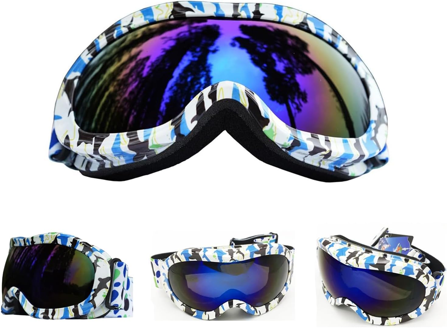Kids Ski Goggles Snow Snowboard Goggles for 3-12 Years Boy
