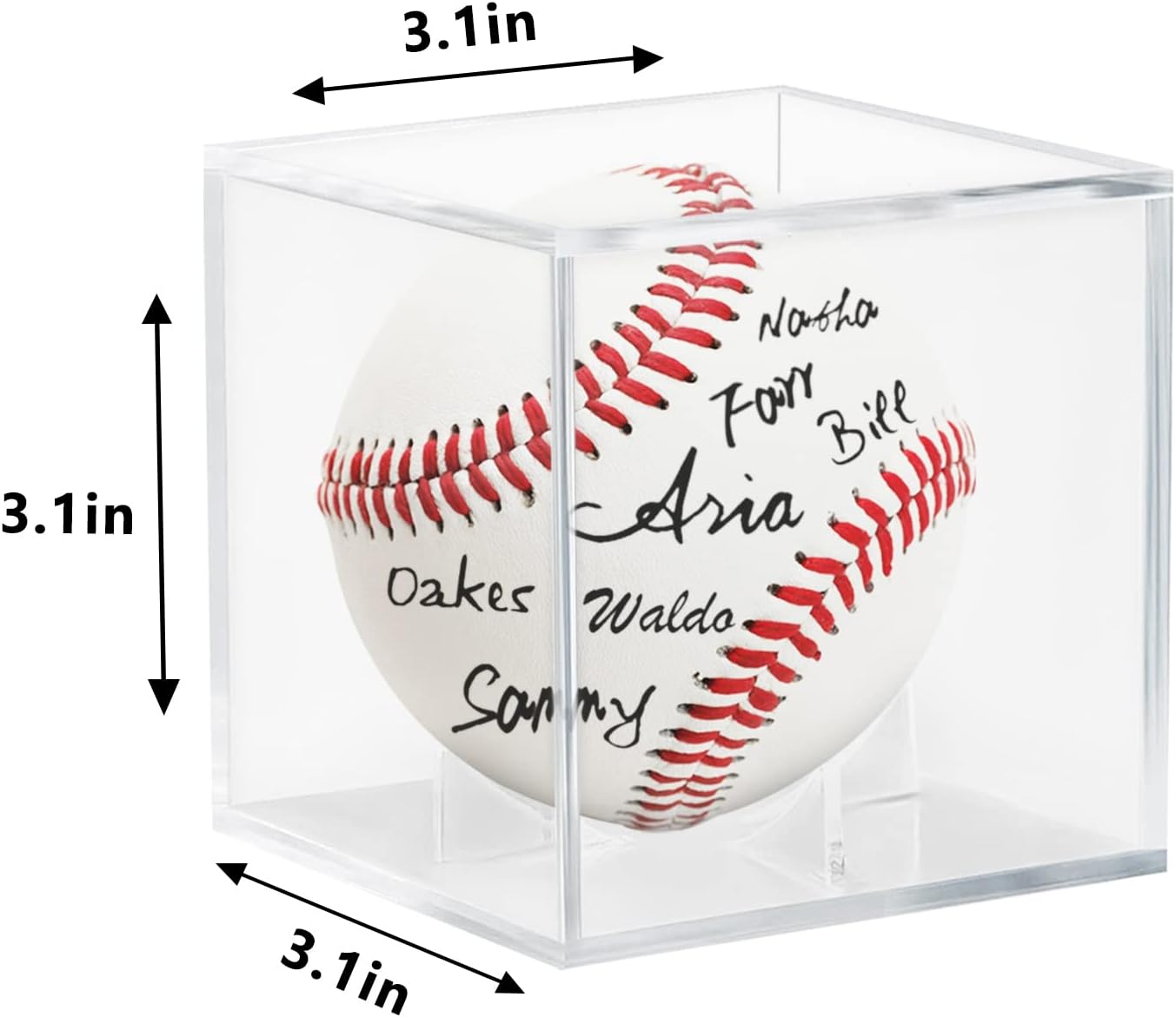 Paquete de 2 vitrinas de béisbol  Soporte acrílico con protección UV para exhibición, vitrina transparente, caja de béisbol, escaparate de
