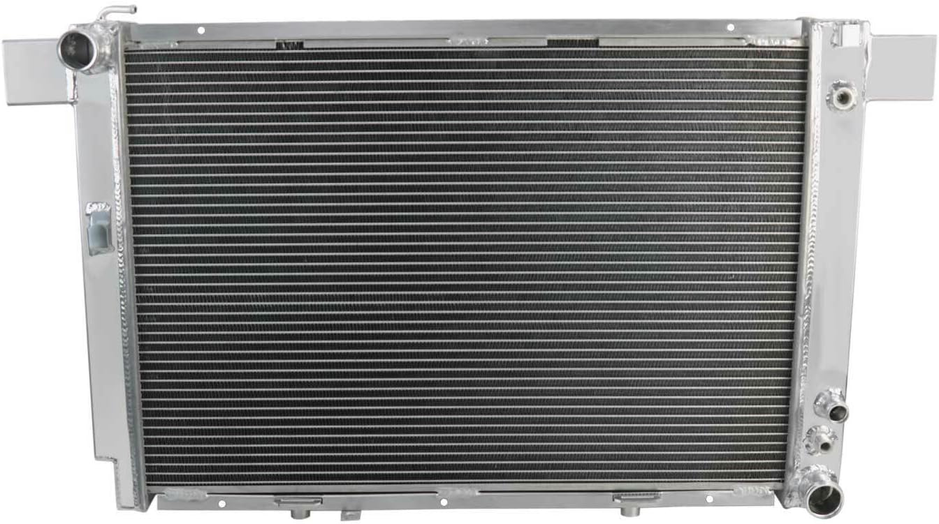 Rubivel Radiador de aluminio de 3 filas compatible con 1889 1990-2002 Mercedes Benz SL SL500 500 SL 600SL R129 55 60 AMG 5.0L V8 Gas AT Radiador de