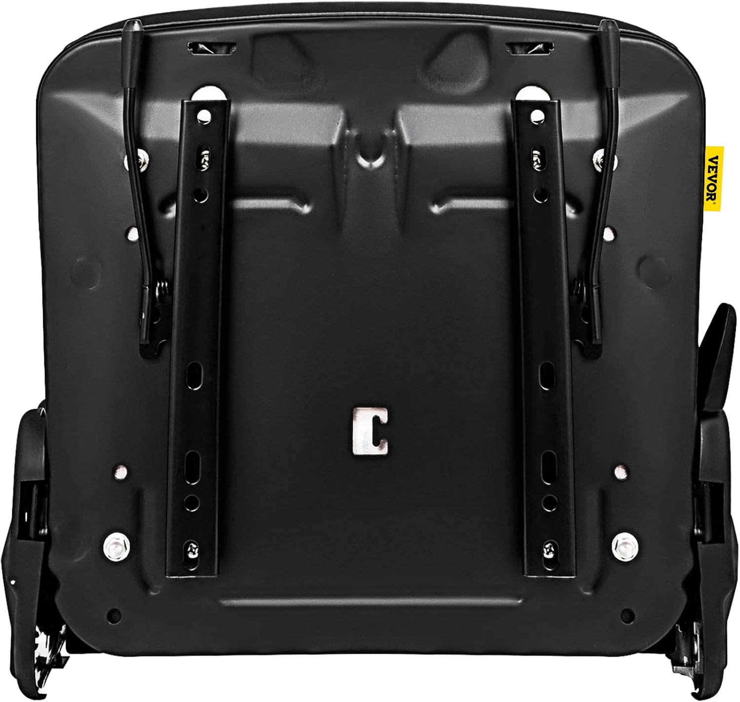Bestauto Asiento de carretilla elevadora plegable universal con cinturón de seguridad retráctil, reposabrazos, asiento ajustable para excavadora,