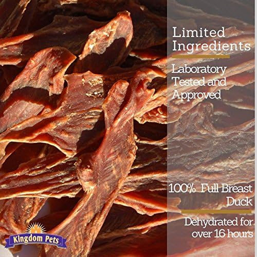 Cecina de pechuga de pato, golosinas prémium para perros, bolsa de 40 onzas