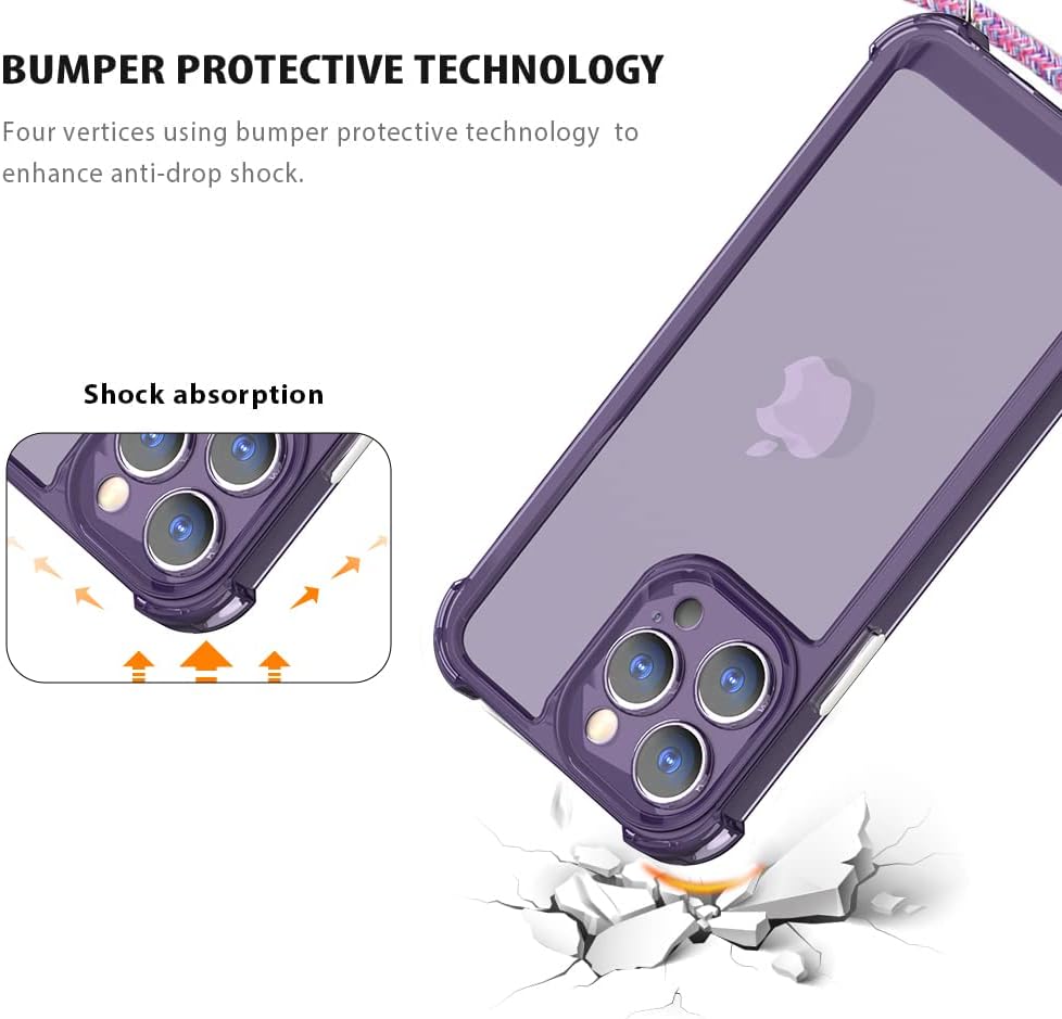 Funda cruzada para iPhone 11 Pro Max, funda para iPhone 11 Pro Max con correa de cordón ajustable, borde de poliuretano termoplástico suave + parte