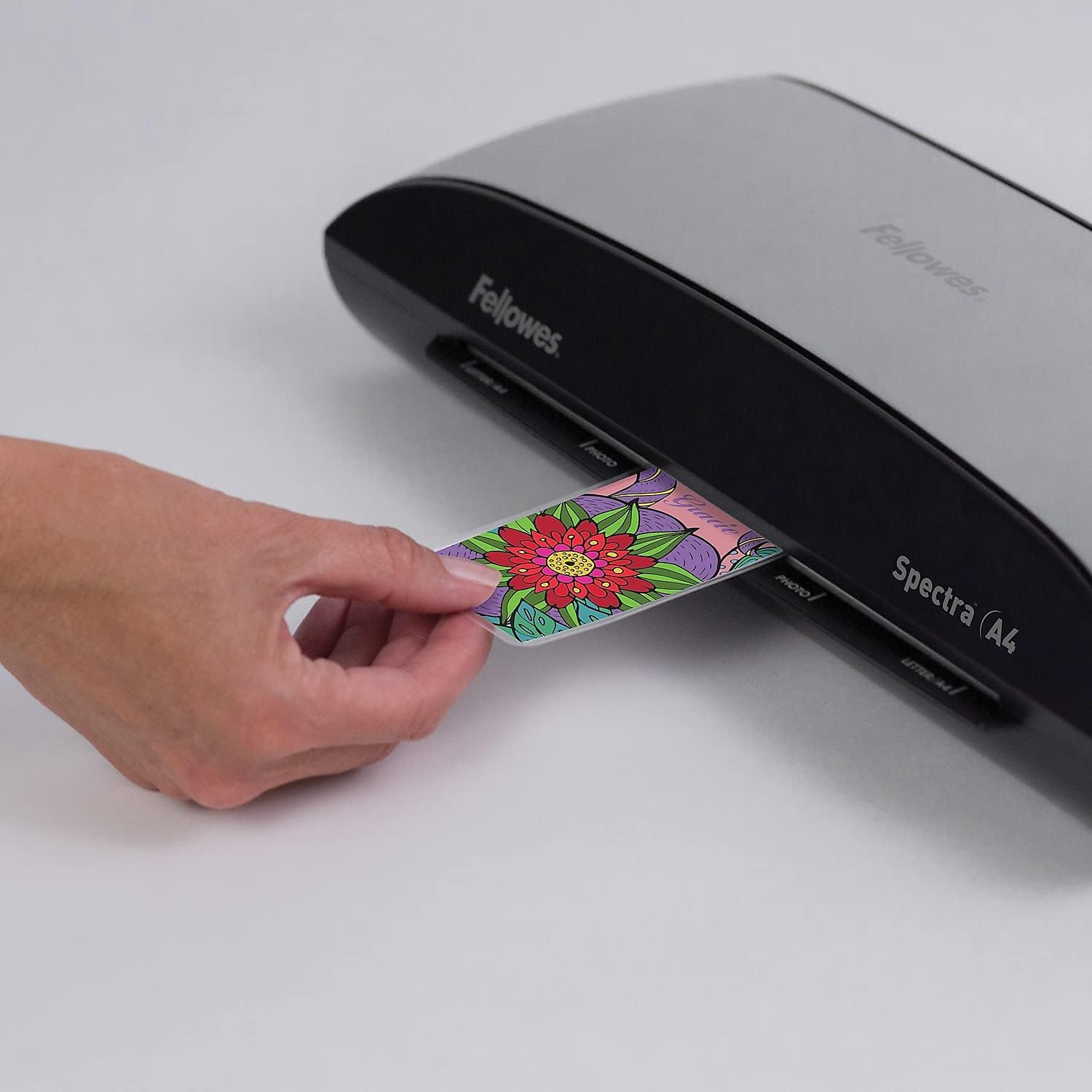 Fellowes 52058 Bolsa de laminación, 10 mil, 2 14 x 3 34, tamaño de tarjeta de visita, 100 unidades