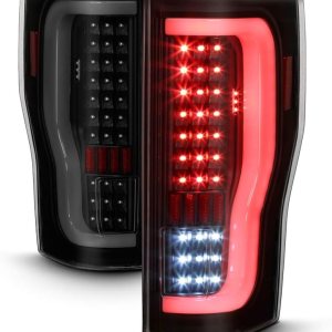 ACANII – Para Black Smoke 2017-2019 Ford F250 F350 Full LED Light Tube Tail LIghts Lámparas de freno ACANII – Para Black Smoke 2017-2019 Ford F250 F350 Full LED Light Tube Tail LIghts Lámparas de freno
