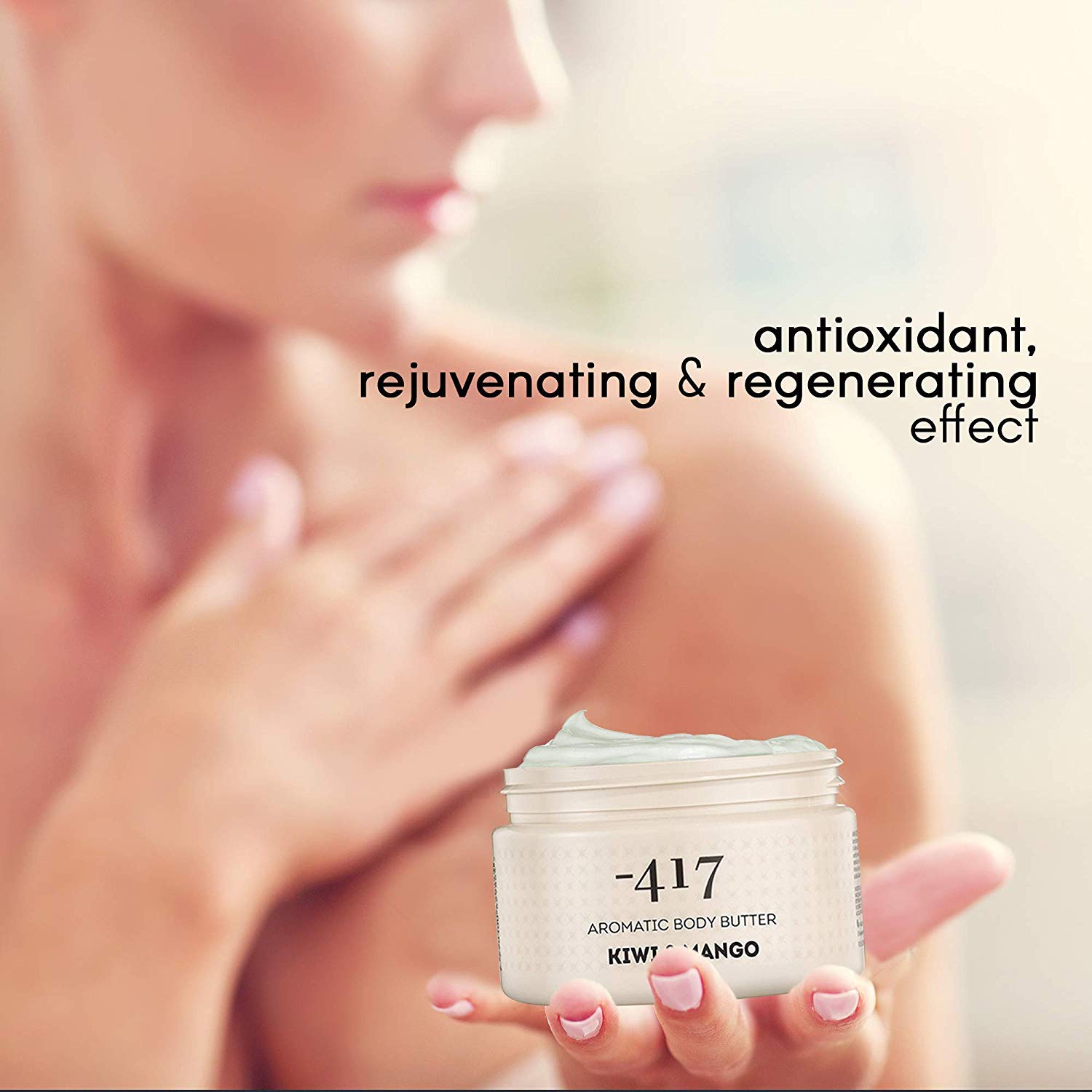-417 Dead Sea Cosmetics Mantequilla corporal de nutrición profunda de kiwi y mango para piel seca, nutre y protege de la radiación UV, humectante