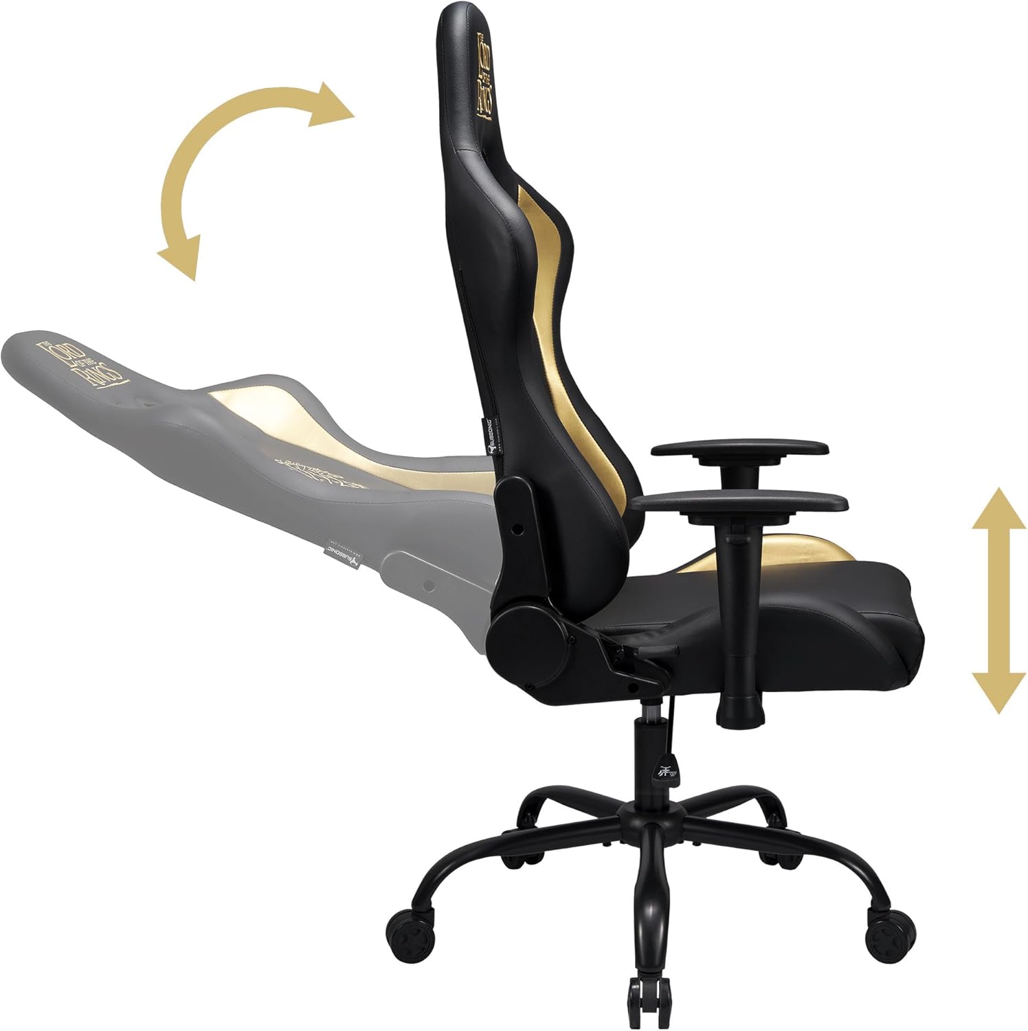 SUBSONIC Lord of The Ring – Silla ergonómica oficial para jugadores, respaldo y reposabrazos ajustables, silla de juegos para adolescentes y