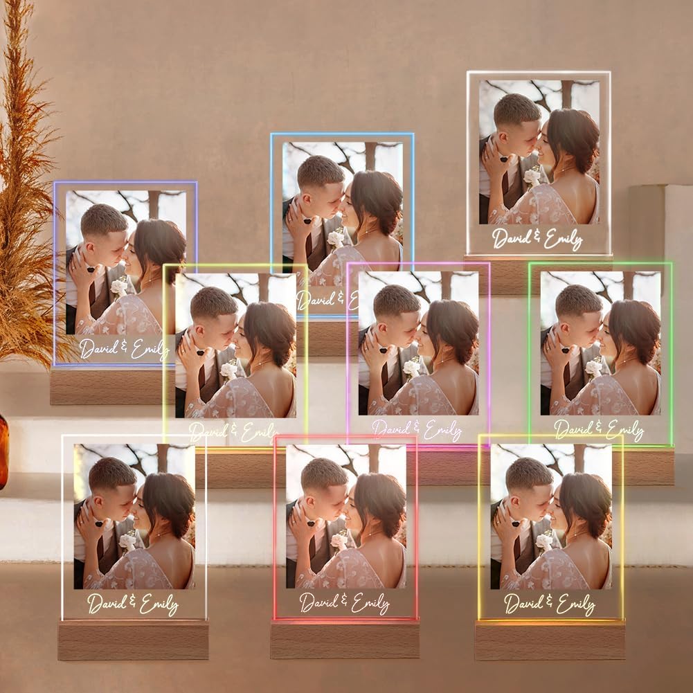 ShineSand Placa personalizada de Spotify con imagen, placa de música acrílica personalizada con foto, regalos personalizados para novio, novia,