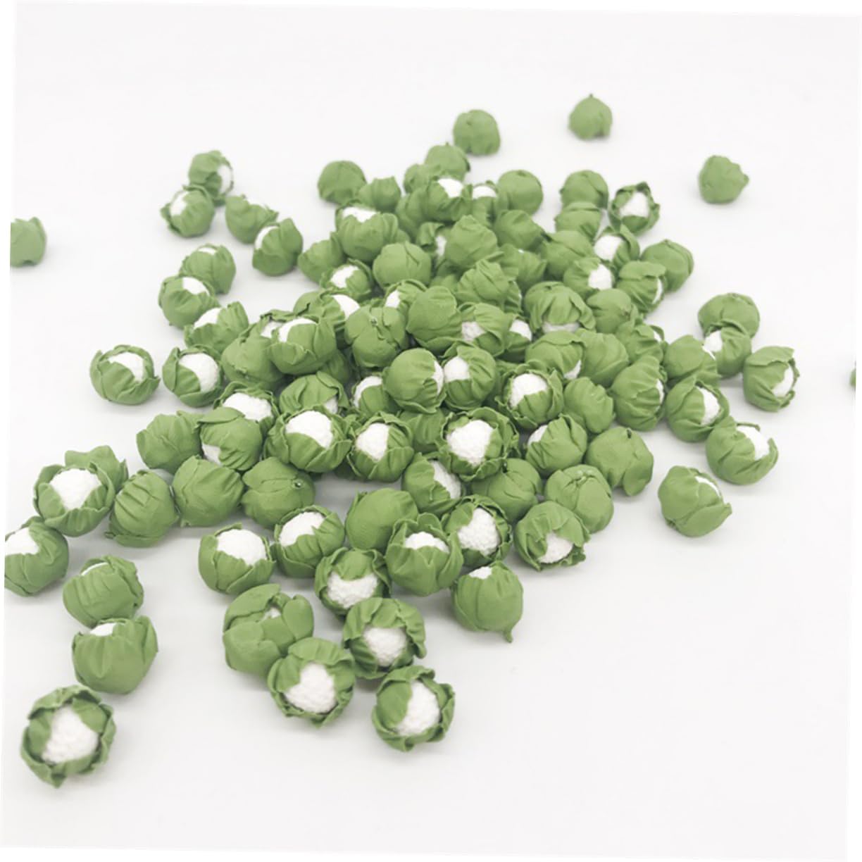 SAFIGLE Miniaturas Coliflor 5 Uds. Coliflor falsa arcilla falsa verduras brocoli verde mini flores artificiales mini repollo chino miniatura coliflor
