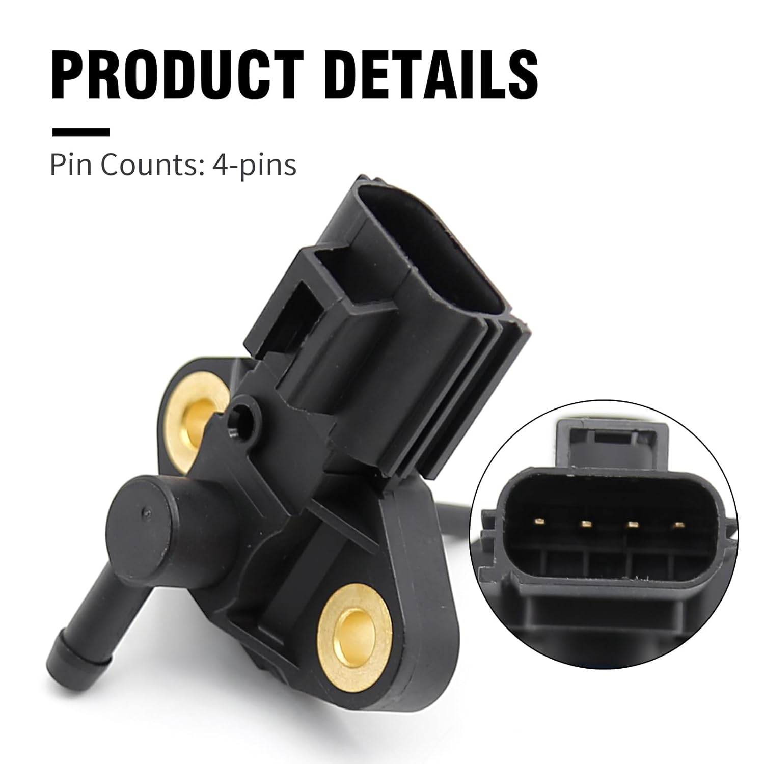 Hoypeyfiy Sensor de presión de inyección de riel de combustible 3F2Z9G756AA 3F2Z9G756AC 3F2Z9G756AB Reemplazo del sensor de presión para Ford