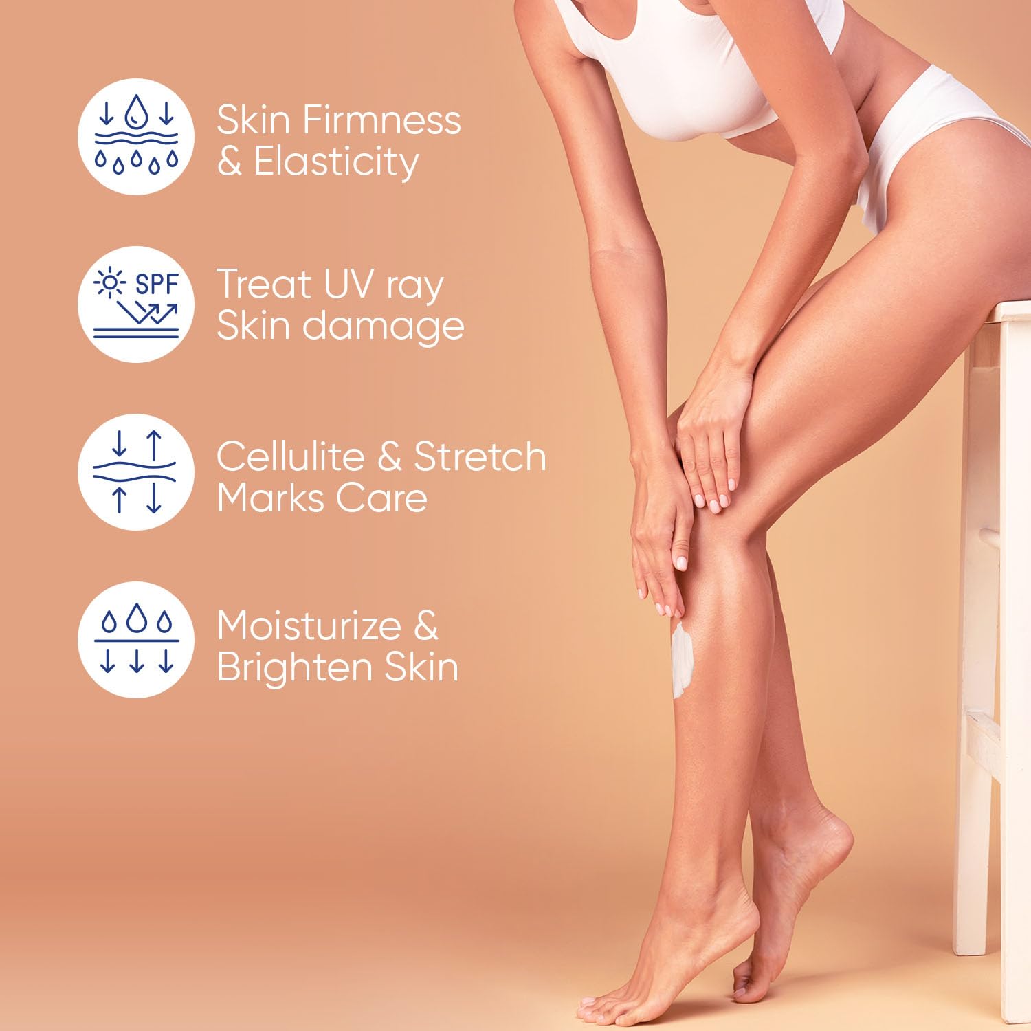 B Flat Belly Reafirming Cream Crema tensora de la piel para cuerpo, crema reafirmante y tensora del vientre-crema para muslos, cuerpo y brazo, 3.38