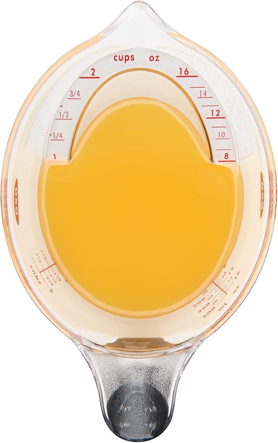 OXO Good Grips – Abrelatas manual de mango suave y taza medidora en ángulo