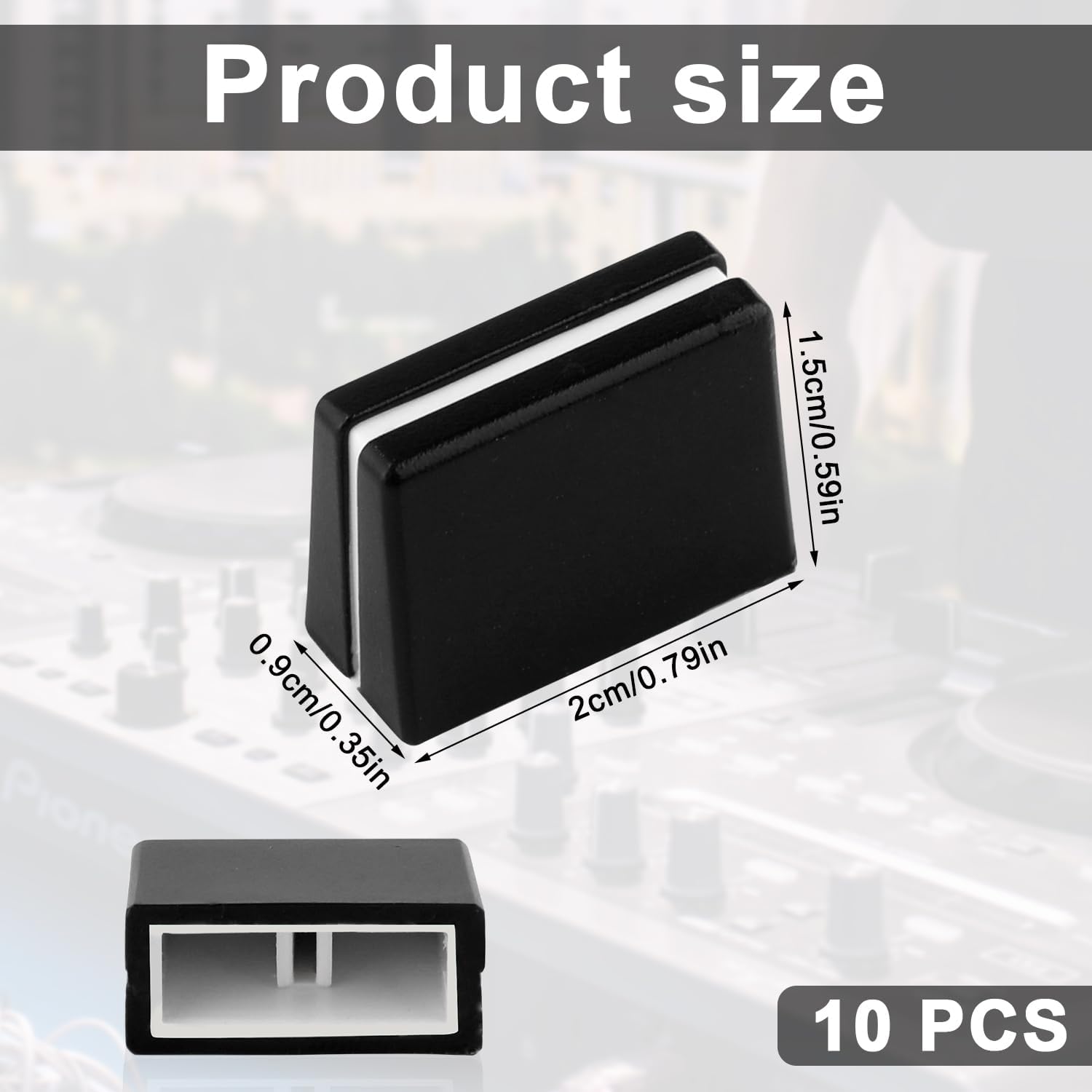 10 tapas Fader Taps, Fader Caps Mezclador Slider Fader Perillas para Pioneer DJM350, 400, 500, 700, 750, 800, 850, 900NEXUS, 900SRT, 900NXS2, 2000,