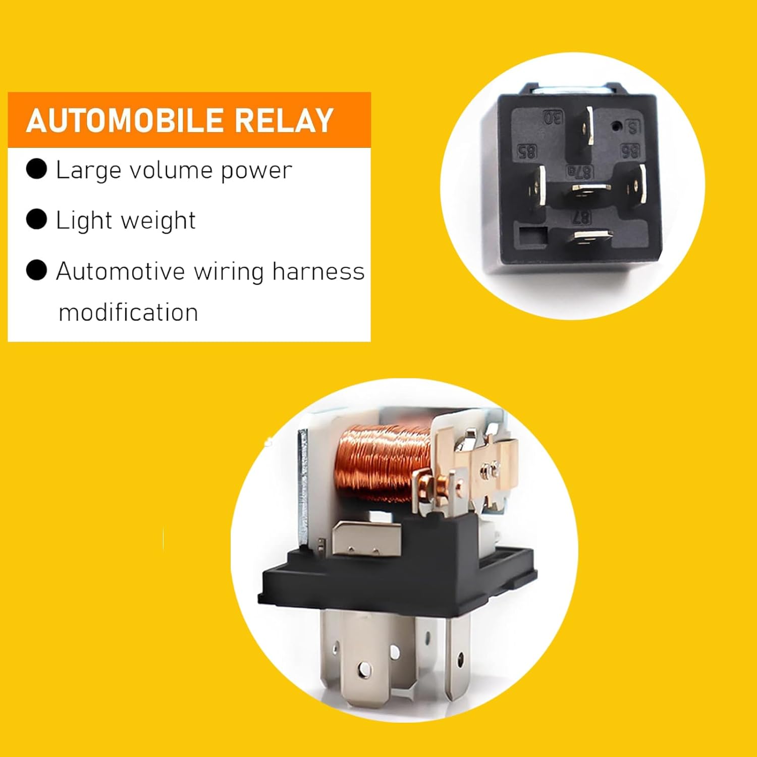 Relé automotriz de 4 piezas, relé impermeable de 12 V sin respaldo, relé de 5 pines 40A, enchufe adaptador de arranque multiusos, kit de reemplazo