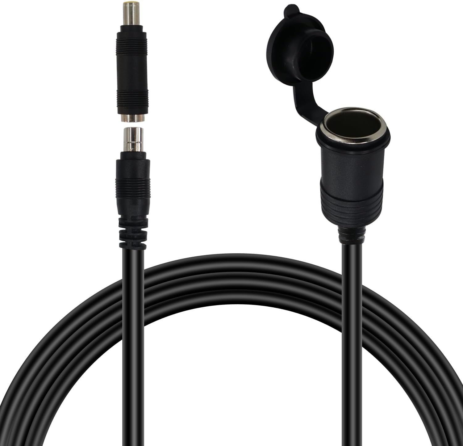 RIIEYOCA Cable de carga de automóvil de 0.315 pulgadas de CC, enchufe hembra para encendedor de cigarrillos de automóvil a DC8020 cable con