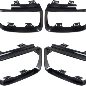 WFLNHB Juego de 4 cubiertas de bisel de luz trasera de repuesto para Chevy Camaro LT LS SS 2010-2013 biseles negros brillantes para el lado del WFLNHB Juego de 4 cubiertas de bisel de luz trasera de repuesto para Chevy Camaro LT LS SS 2010-2013 biseles negros brillantes para el lado del
