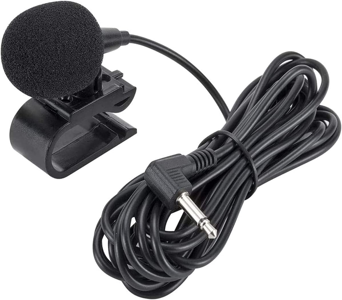 Micrófono de coche de 0.138 in, micrófono para unidad principal de vehículo GPS habilitado para DVD, micrófono de audio estéreo con cable de 9.8 ft,