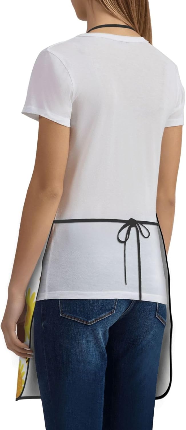 PAILON Hermosos delantales de cocina de delfines para mujeres con bolsillos, delantal divertido delantal para mujer, lindo delantal para barbacoa,