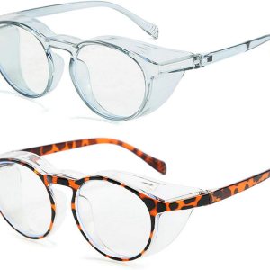 Anteojos de seguridad que no se empañan, con protección UV400, lentes con bloqueo de luz azul para hombres y mujeres, anteojos transparentes Anteojos de seguridad que no se empañan, con protección UV400, lentes con bloqueo de luz azul para hombres y mujeres, anteojos transparentes