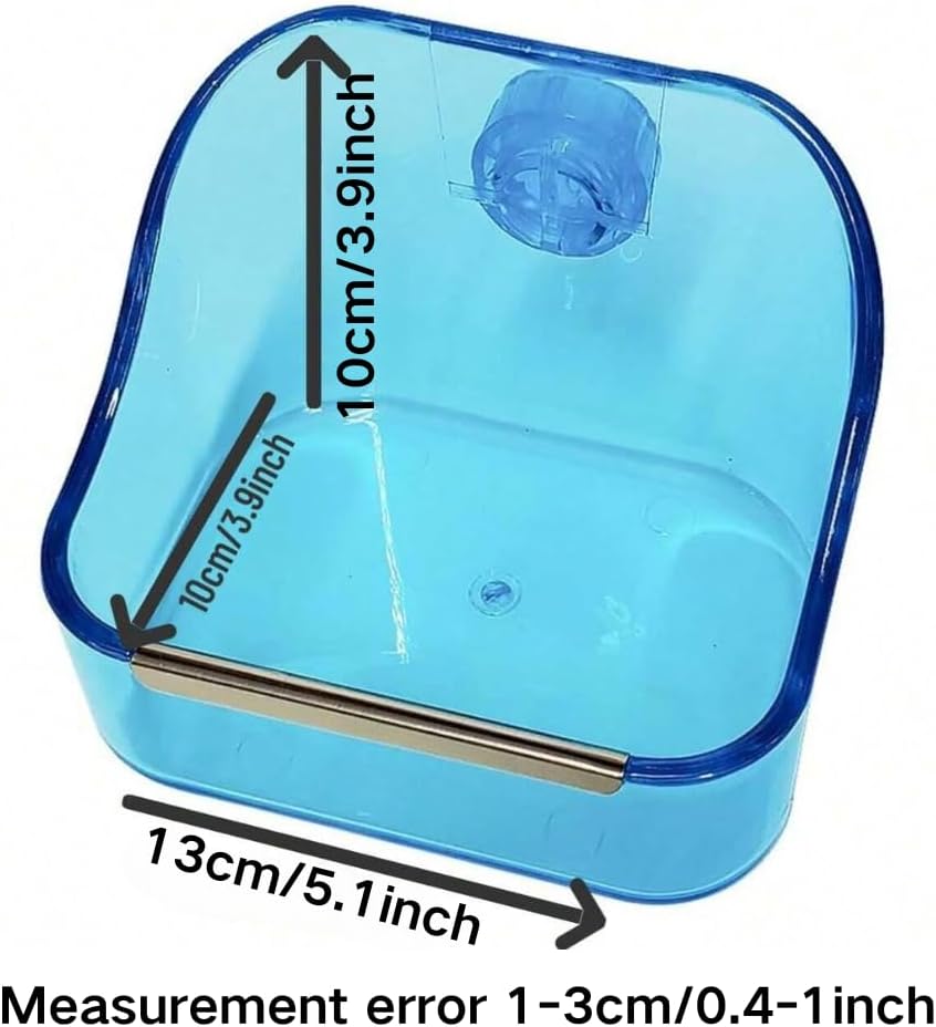 Bañera para pájaros, caja de baño de cristal para pájaros, jaula para pájaros, jaula, accesorio para bañera para pájaros pequeños, periquitos,
