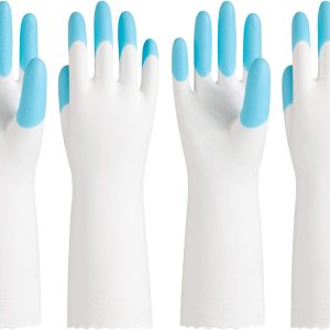 PACIFIC PPE 2 pares de guantes reutilizables para el hogar, guantes de PVC para lavavajillas, sin forro, mangas largas, limpieza de cocina, azul, PACIFIC PPE 2 pares de guantes reutilizables para el hogar, guantes de PVC para lavavajillas, sin forro, mangas largas, limpieza de cocina, azul,