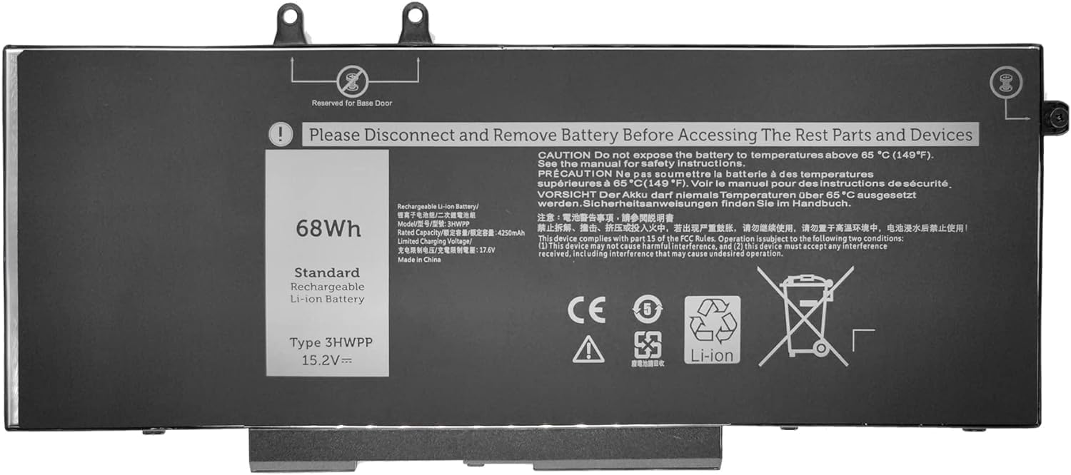 3HWPP – Batería de repuesto compatible con Dell Latitude 5401 5410 5411 5501 5510 5511 Precision 3541 3551 Inspiron 7706 2 en 1 Inspiron 17 75007506