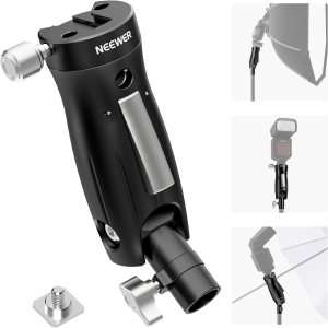 NEEWER Soporte de flash de zapata fría con empuñadura de pistola, adaptador universal de soporte de luz de tornillo de 14 pulgadas para flash de NEEWER Soporte de flash de zapata fría con empuñadura de pistola, adaptador universal de soporte de luz de tornillo de 14 pulgadas para flash de