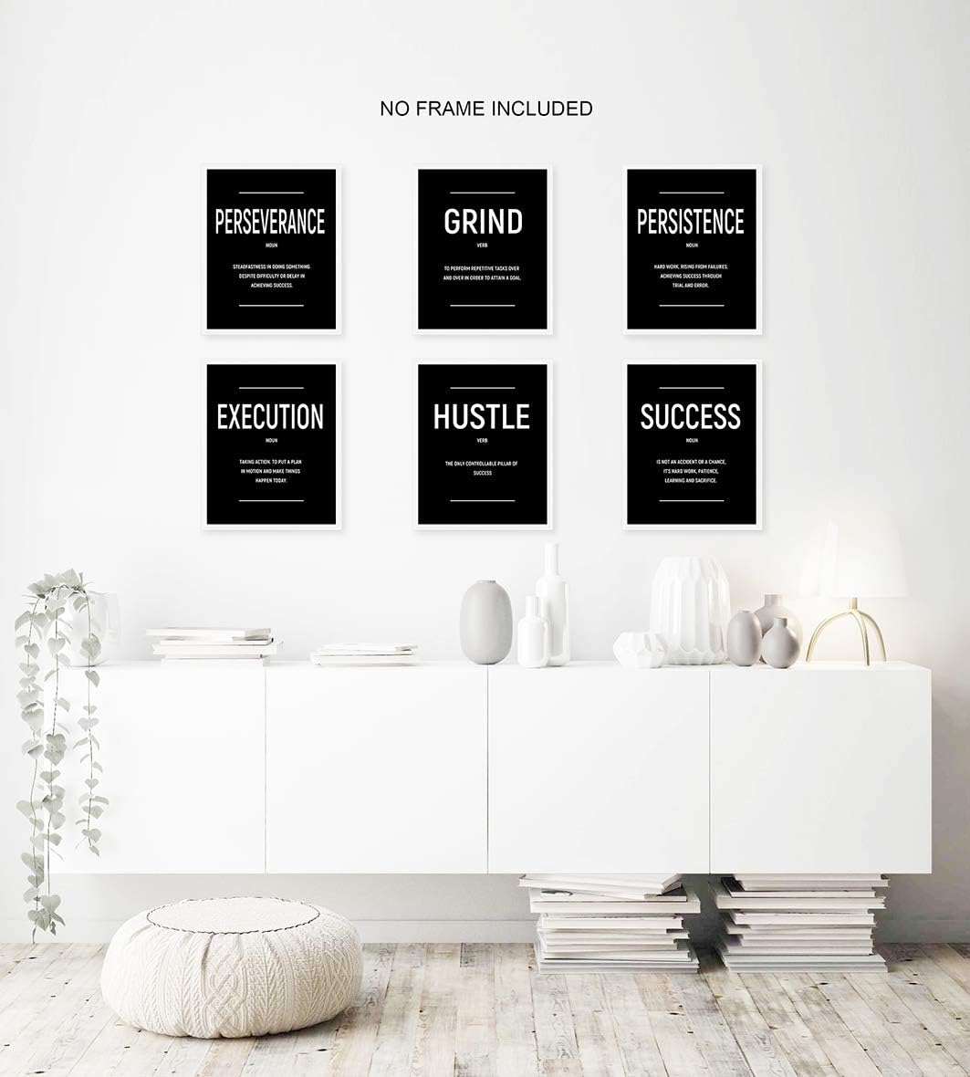 GIFTSFARM Arte de pared inspirador, arte de pared motivacional, citas de afirmaciones positivas y refranes, carteles para decoración de pared de