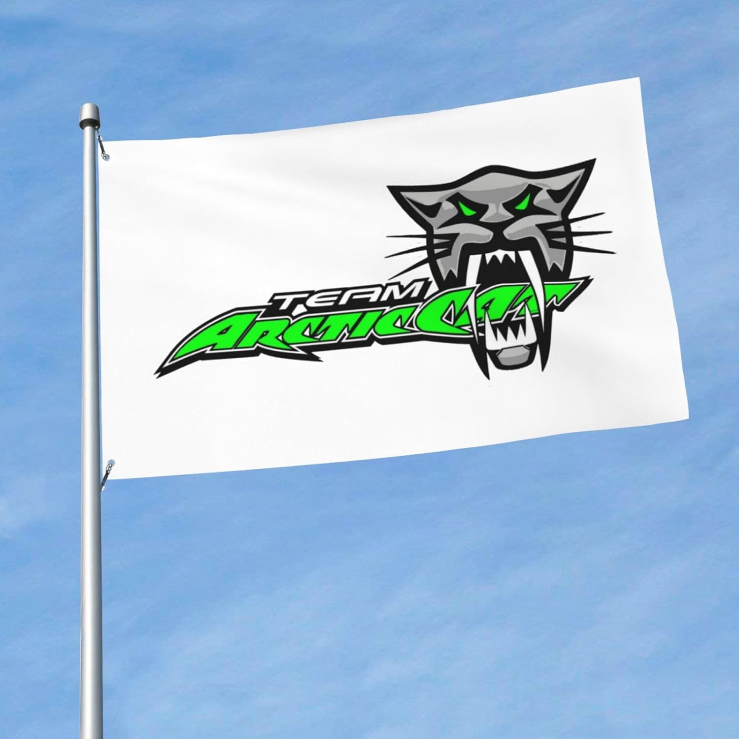 Arctic Cat – Bandera decorativa para exteriores de 3 x 5 pies, bandera de jardín, bandera individual para exteriores