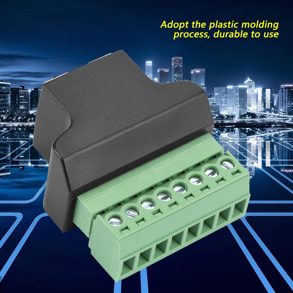 Desconexión RJ45, conector adaptador de terminal de tornillo, conector terminal de tornillo de 8 pines para extensor de Ethernet