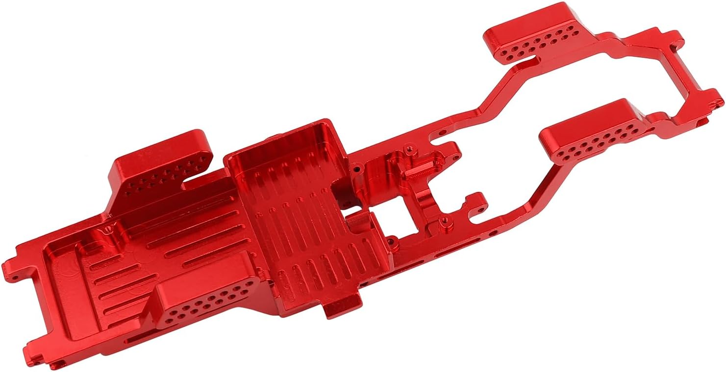 TRX4M Kit de marco de chasis de metal integrado para 118 RC Crawler TRX4-M Accesorios de pieza de actualización (rojo)
