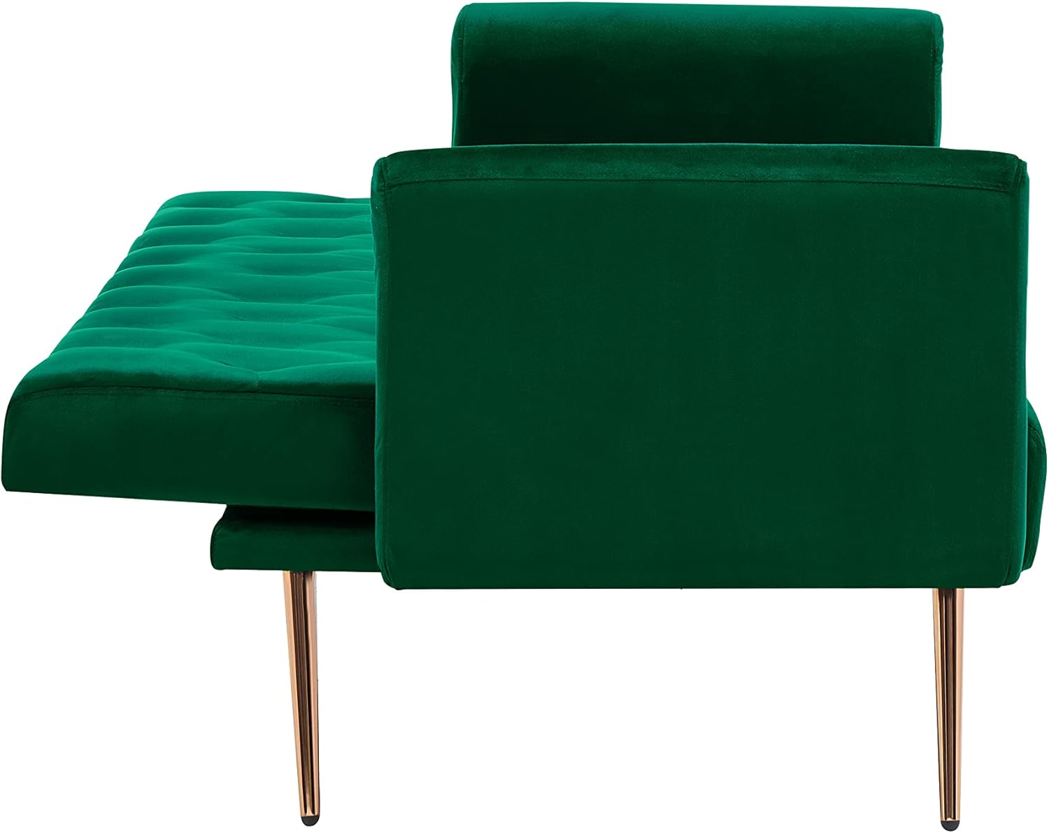 Comfy – Futón tapizado de terciopelo plegable para dormir, sofá biplaza convertible con 2 almohadas, sofá copetudo de 71 pulgadas y sofás con patas