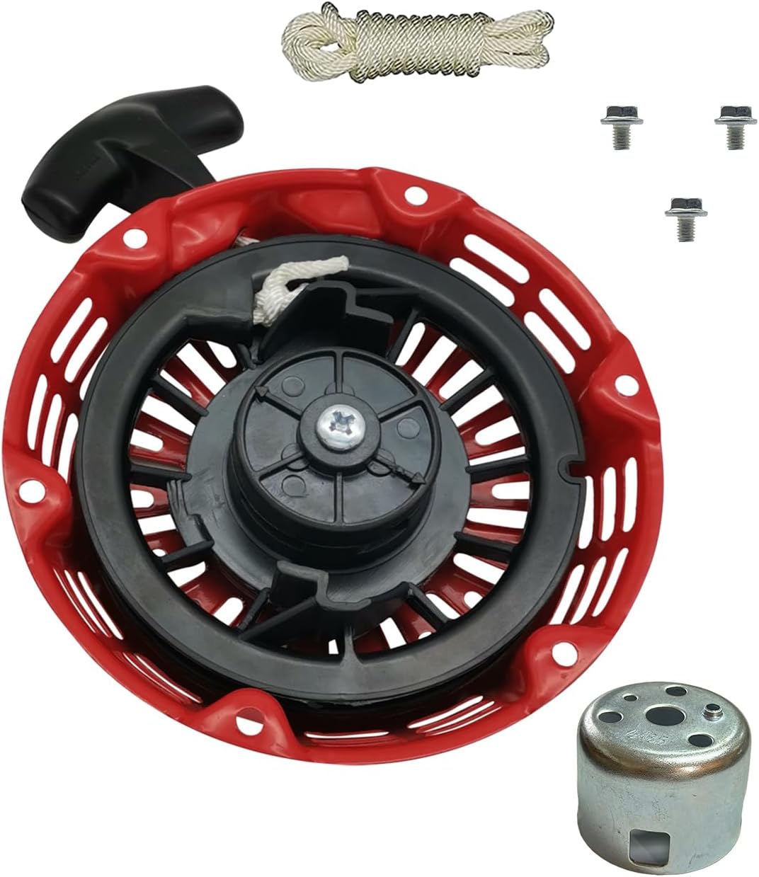 YAMAKATO GX160 Pull Start Asamblea GX200 Arrancador de retroceso GX120 Cuerda de tracción con copa de polea para Honda Rolair Blackmax y Clones